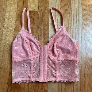 Peach corset tank top